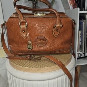 🦆Vintage Dooney & Bourke Doctor Bag Satchel British Tan Crossbody🦆